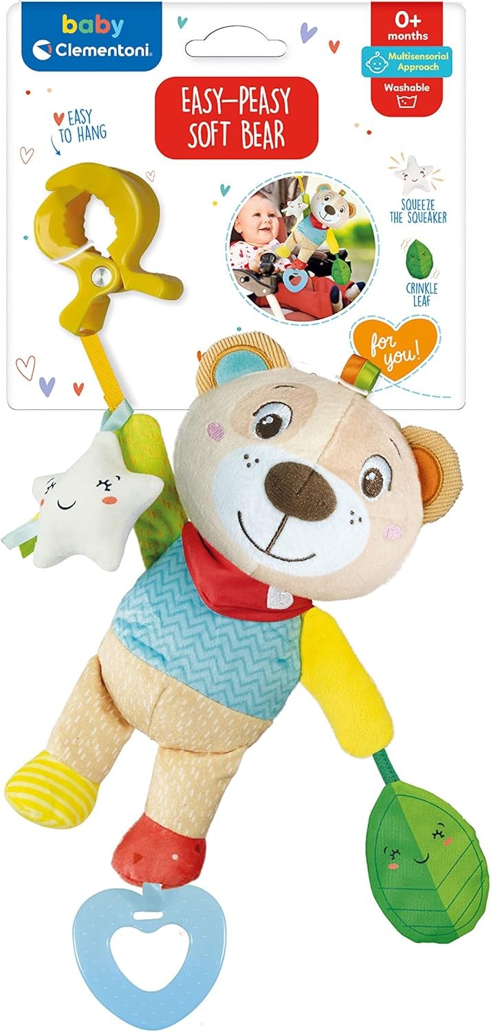 lementoni - Osito Peluche Actividades, peluche 100% Lavable