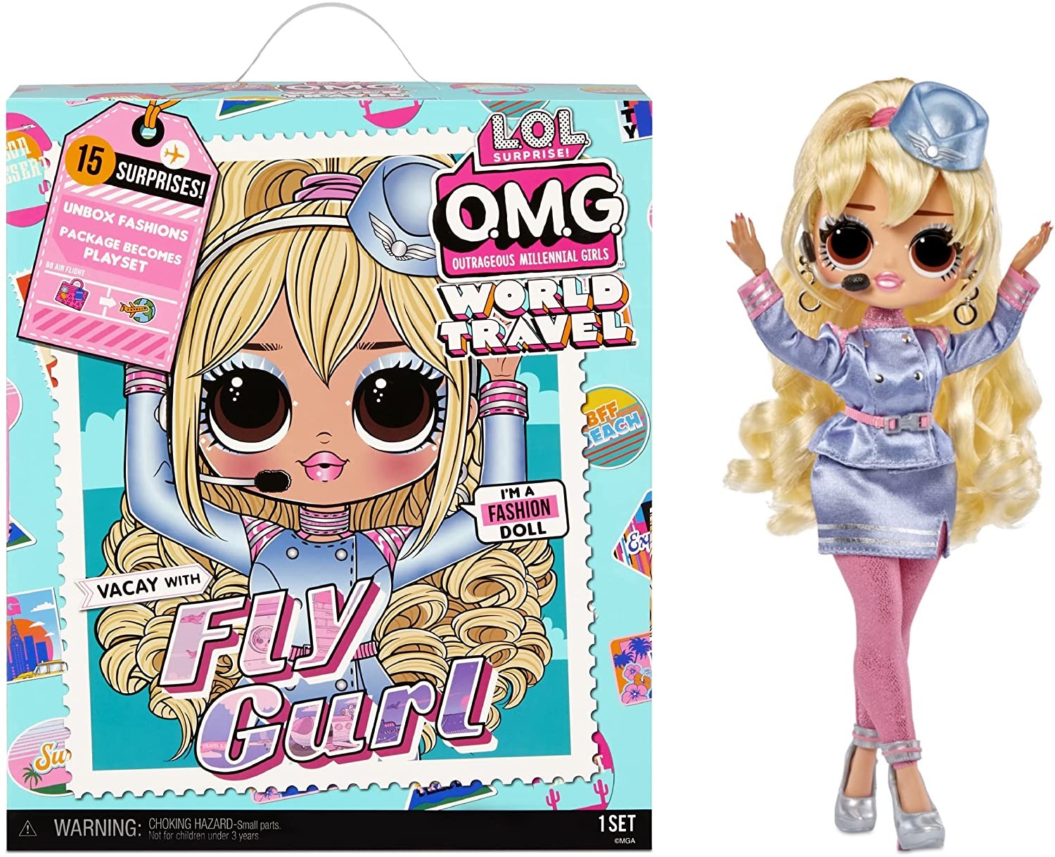 L.O.L. Surprise! OMG World Travel Muñeca de Moda Fly GURL