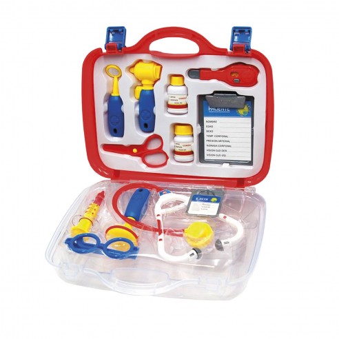 Deluxe Doctor Medical Case, Red/Blue