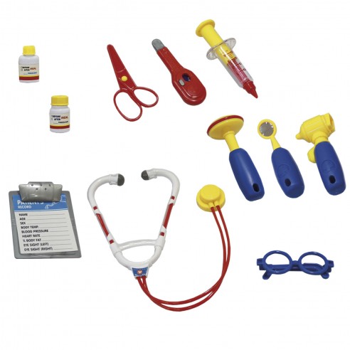 Deluxe Doctor Medical Case, Red/Blue