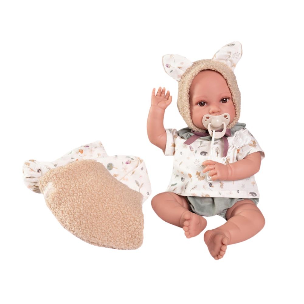 Newborn Baby Doll Erik with Carrier Antonio Juan Dolls 33014 42cm