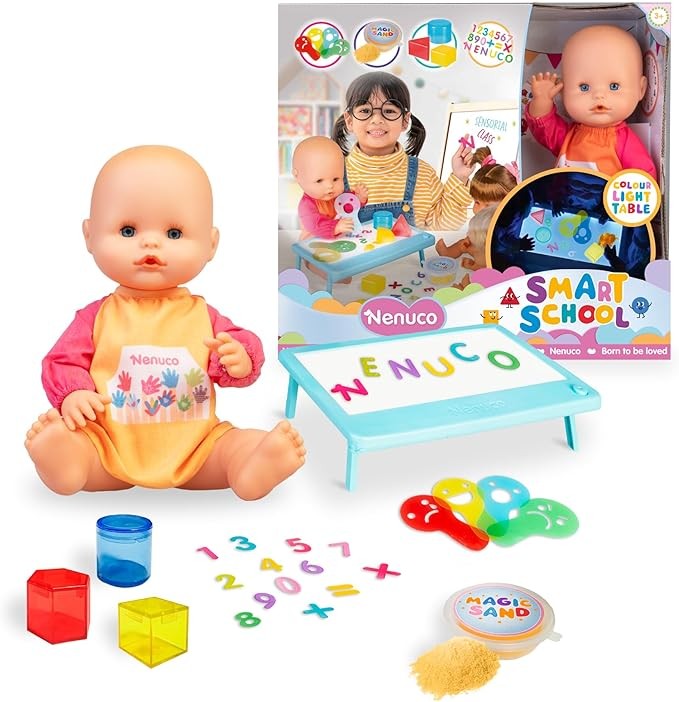 Nenuco Smart School, Muñeco Bebé de 35 cm y Cuerpo Duro
