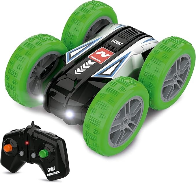 Ninco - Stunt Green 2 | Coche Teledirigido Reversible con Luces LED