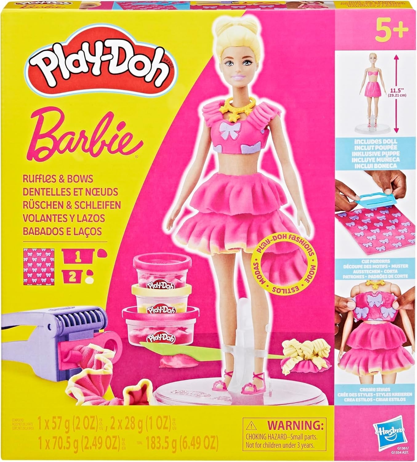 Play-Doh Barbie, Set de muñeca Volantes y Lazos