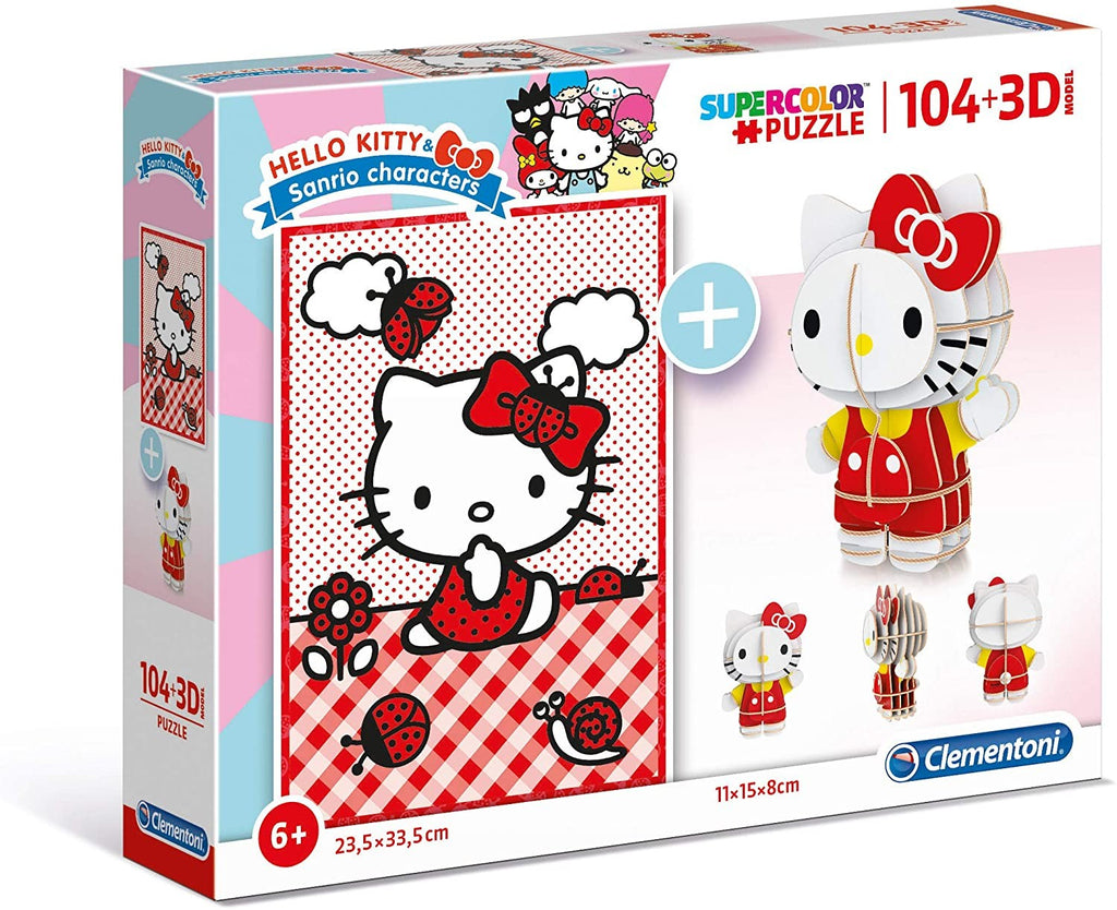 104-Piece Hello Kitty 3D Model Puzzle