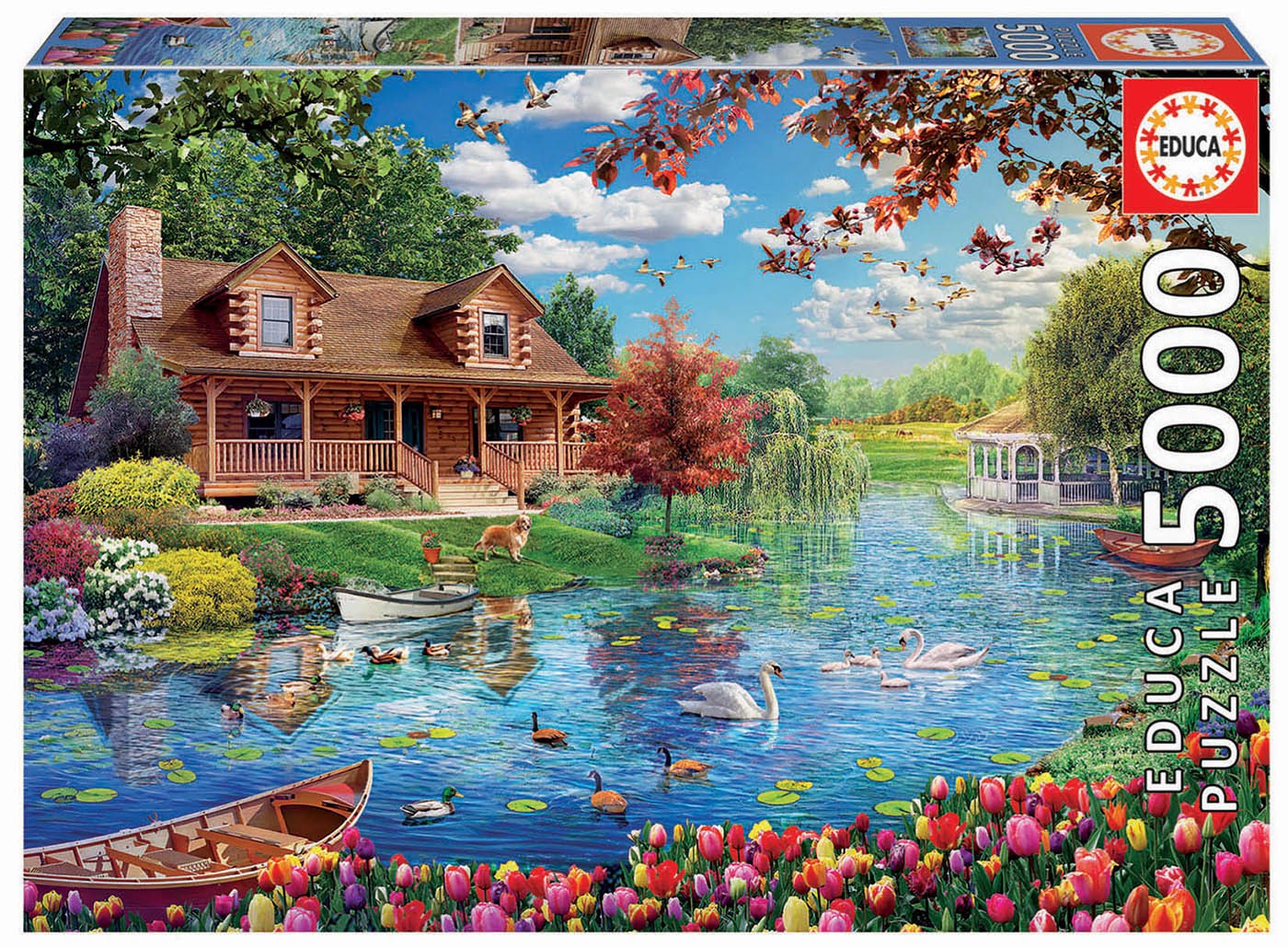 PUZZLE 5000 Casita en el Lago