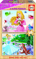 WOODEN PUZZLE 2X16 PCS PRINCESSES