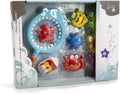 Set de Juguetes de baño y Piscina para bebés con Red de Pesca y 8 Accesorios Blandos y Coloridos con Animales Marinos