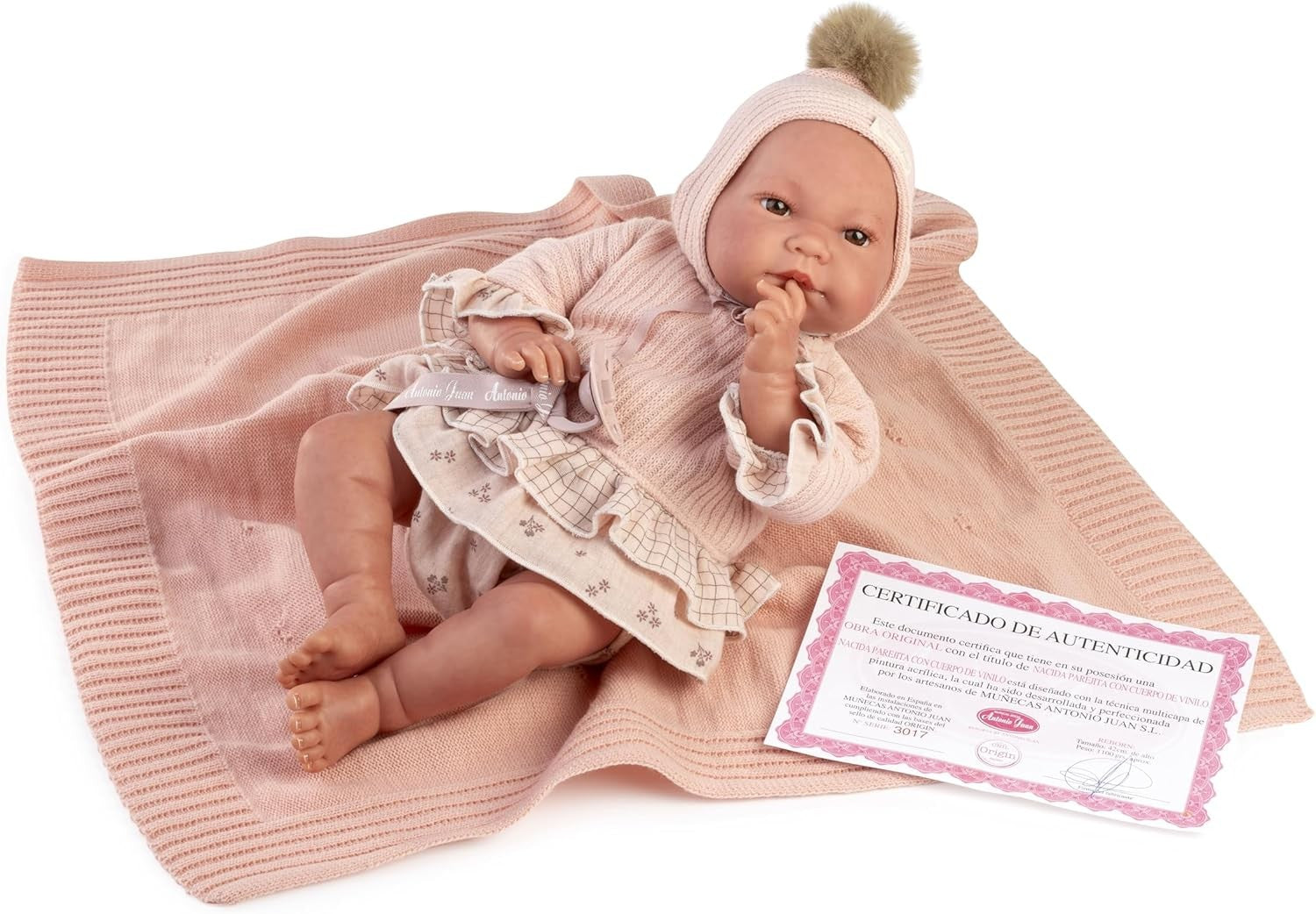 Sweet Reborn MUÑECA NICA con toquilla 42CM